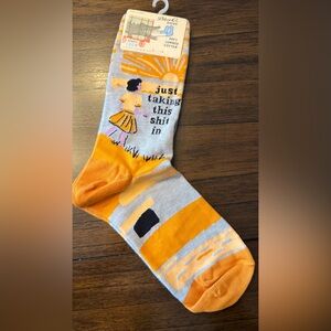 NWT Blue Q Women’s Crew Socks - Just Taking this S# in